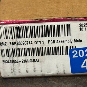 LG EBR86093714 Refrigerator Main Control Board PCB Assembly BRAND NEW SEALED